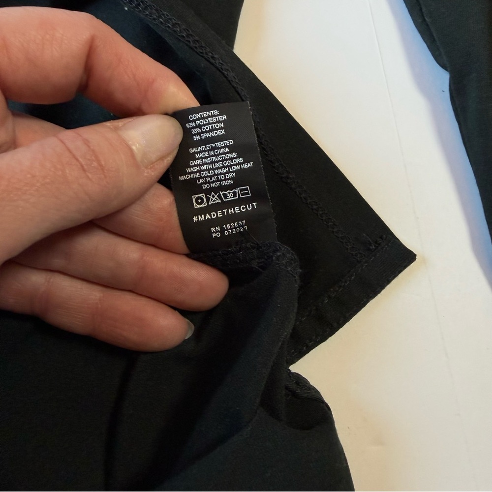 Cuts Clothing AO Henley Split-Hem Long Sleeve Shirt Black Large - Picture 4 of 7